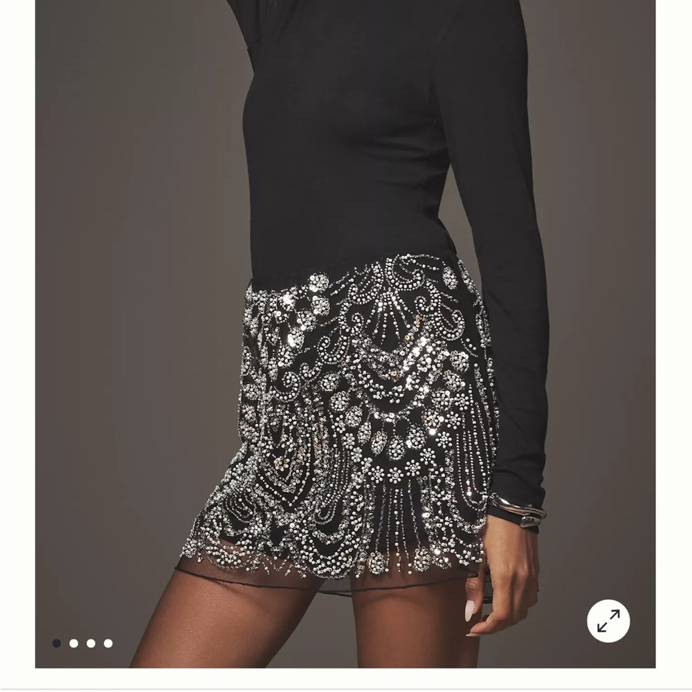 ISO- XS Embellished Black and Silver Skirt
